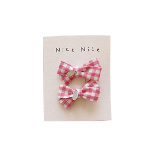■LENFANCE 现货 Nicenice 儿童小众法式手工蝴蝶结发夹发饰围巾
