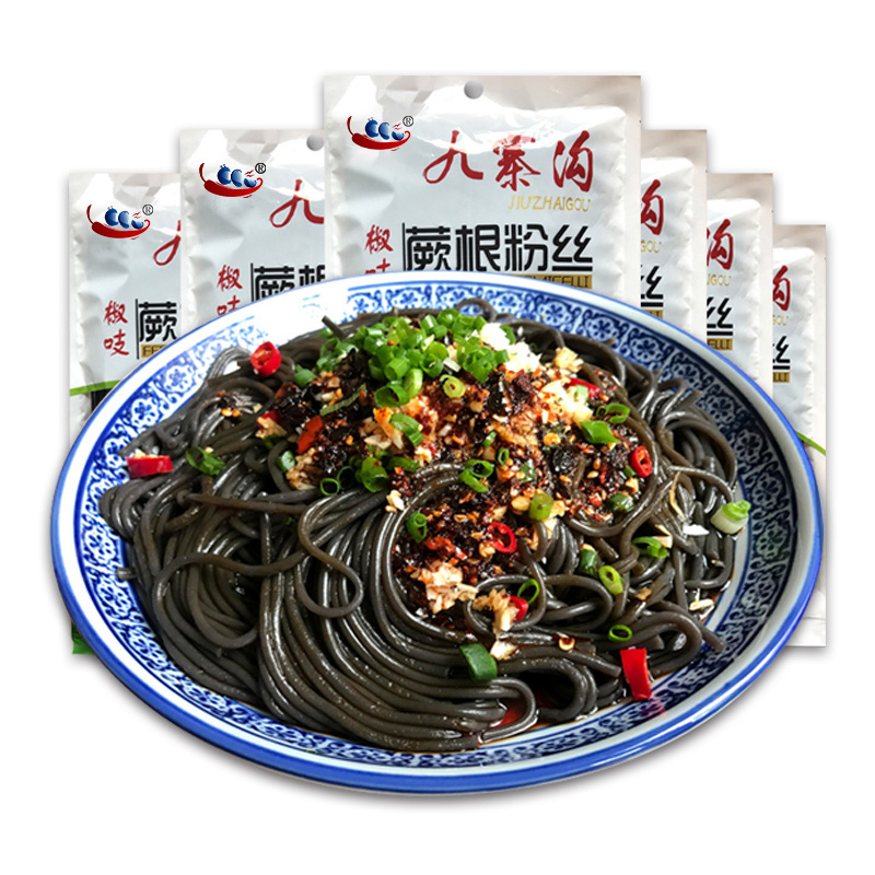 椒吱蕨根粉干粉丝200g*4袋凉拌有厥根葛根粉条宽川粉商用细粉调料