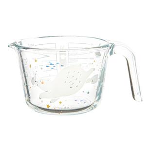 树可小白熊量杯烘焙打蛋食品级大容量带刻度高硼硅耐高温小玻璃杯