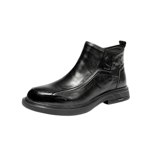 森达皮靴男冬季新款商场同款时尚潮流休闲牛皮马丁靴短靴DB009DD5