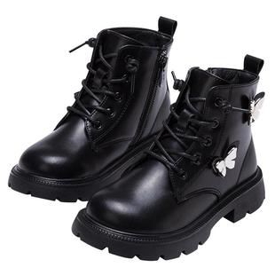 富罗迷儿童马丁靴女童靴子冬季新款洋气女孩防滑保暖加厚宝宝棉靴