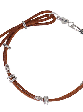 lotusmann路塔斯曼棕欧美皮绳