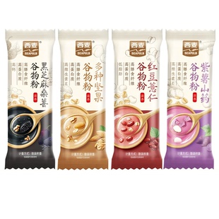西麦高钙红枣枸杞燕麦片奇亚籽牛奶黑芝麻黑豆浆散称独立小包早餐