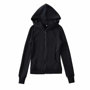 SweetKiki 超显腰细的卫衣连帽外套!加绒修身拉链运动开衫秋冬女