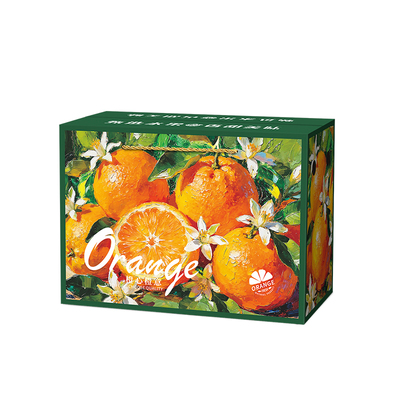 橙子包装盒礼盒空盒5斤/10斤装高档手提赣南脐橙礼品纸箱定制批发