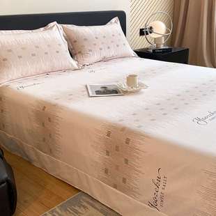 秋冬加厚全棉床单单件纯棉圆角花边款 磨毛被单垫单加大2.0米床1.5