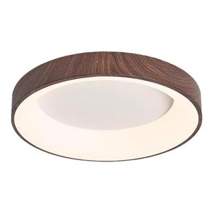 新中式胡桃木中古风客厅复古主卧室书房餐厅房间阳台圆形led灯具