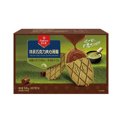 丹夫华夫饼干抹茶巧克力脆176g