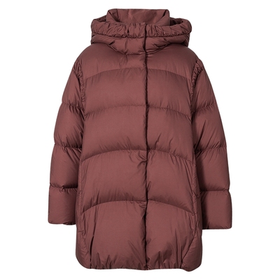 诗凡黎90鸭绒茧型连帽中长羽绒服秋冬保暖厚外套伊芙丽outlets店