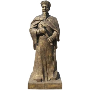 定制林则徐雕塑玻璃钢虎门销烟禁毒场景浮雕人物曾国藩雕像铜摆件