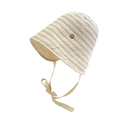 2026新款条纹蛋卷渔夫帽子女春夏百搭全脸遮阳防晒帽大头围灯罩帽