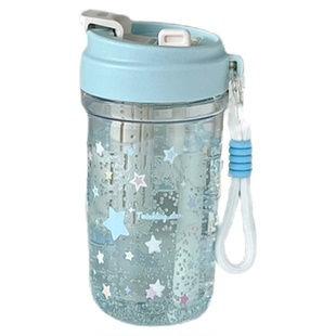 恒度星星吸管2026夏季新款水杯女生塑料杯高颜值便携学生双饮杯子