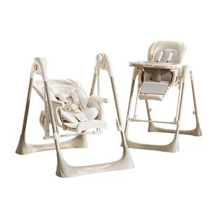 卡曼宝宝餐椅摇椅婴儿餐桌椅家用智能哄睡二合一多功能新生儿童椅