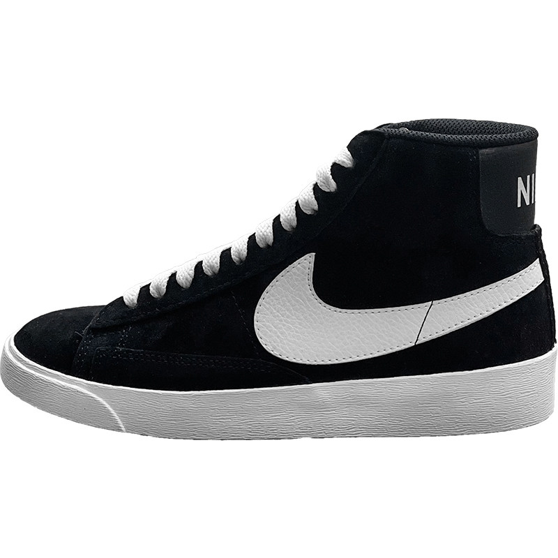 断码清仓Nike高帮黑白反毛皮板鞋