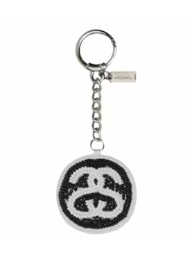 STUSSY SS LINK BEADED BALL KEYCHAIN 双S珠串球形钥匙扣