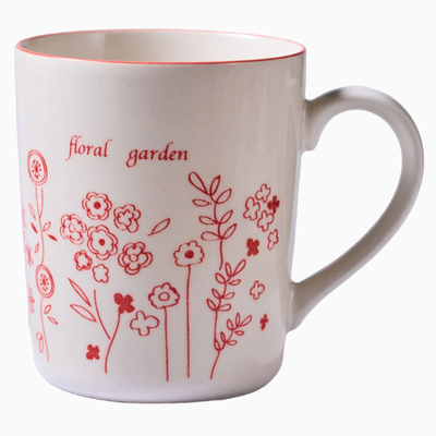 日本美浓烧冰裂纹釉下彩马克杯