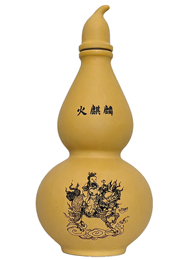 大号火麒麟土陶葫芦瓶吉祥摆件