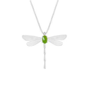 周大生x寻千集江寻千九月同款野趣点灯蜻蜓和田玉项链女生日礼物