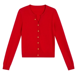 YINER音儿2026春季新款时尚半开领阿拉善羊绒羊毛混纺针织衫套头