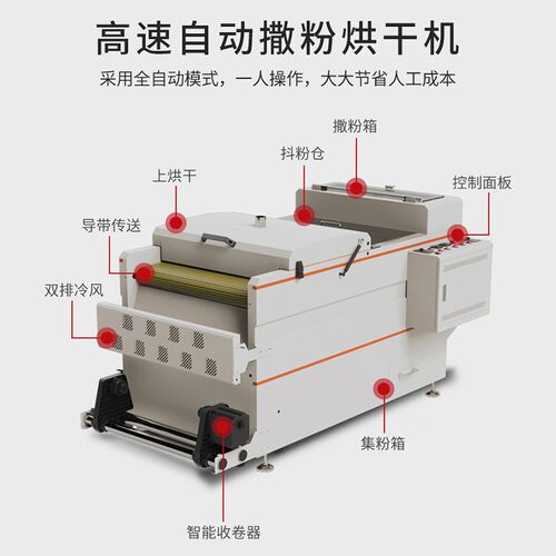 柯式数码热转印机 一次成型白墨烫画机印花机 抖粉固色烫画打印机