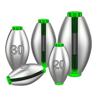 日式铅坠跑咬铅筏钓快速开口通心坠空心塑芯套装桥阀远投钓鱼配件