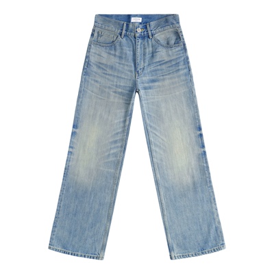 CPR抄集001 水洗做旧2021M改良14oz宽松阔腿微喇丹宁复古蓝牛仔裤