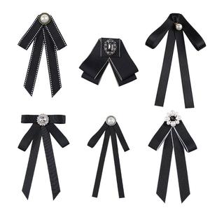 领结衬衫女装饰jk飘带职业领花黑色学院风别针领带衬衣蝴蝶结配饰