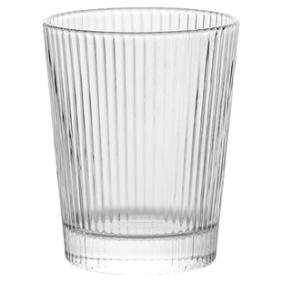 ins风咖啡厅复古竖条纹冰美式咖啡杯冷萃拿铁杯玻璃冷饮杯350ml