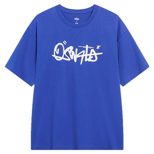 Lining/李宁正品OSWALD联名系列男子宽松短袖T恤AHST313