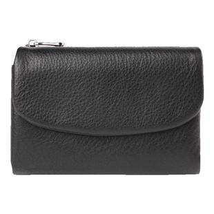 头层软牛皮三折皮夹小钱包时尚真皮短款折叠钱夹女气质拉链零钱包