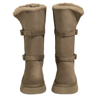 snowelf长筒加绒雪地靴女