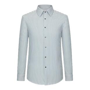 WANTSUIT秋冬男士订婚结婚衬衣条纹衬衫商务老钱轻奢人夫感上衣正