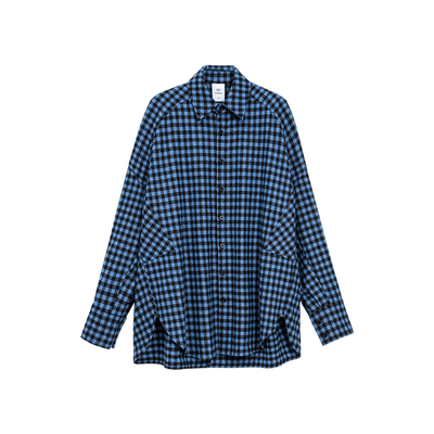 TurnSignal宽松条纹格子衬衫外套