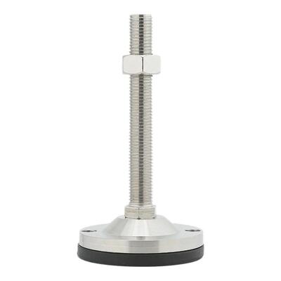 D150黑色防滑防震重型SUS304不锈钢调节脚杯重载型设备支撑脚