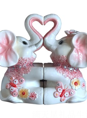 成双成对结婚礼物吉象摆件一对