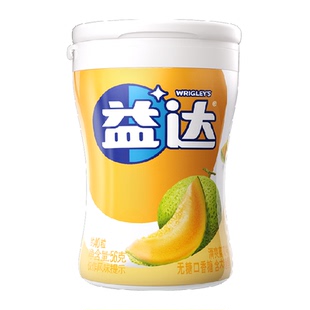 益达口香糖果无糖木糖醇蜜瓜味56g*1瓶约40粒清新口气休闲小零食