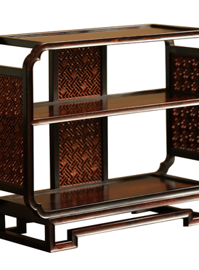 贡匠紫光檀木实木茶架