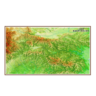 蜀道高清3D效果图（电子版）——详细标注/地理/地图/地形/凹凸