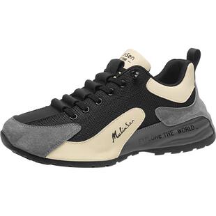 木林森男鞋春季2026新款网面男士休闲运动一脚蹬软底跑步老爹潮鞋