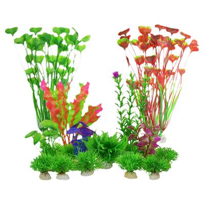 鱼缸里的装饰假水草水族箱造景花草柔软水草塑料水草底砂组合套餐