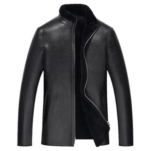 冬皮毛一体两面穿男士皮衣立领羊毛羊羔毛绵羊皮草男款绵羊真皮衣