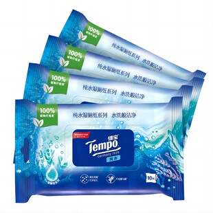 Tempo得宝黄油小熊联名益生菌湿厕纸加厚加大40片实惠装厕所专用