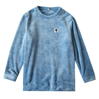 加厚款毛绒男大码居家珊瑚睡衣