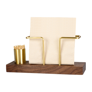 logo定制实木纸巾盒牙签筒酒店饭餐厅桌立中式抽纸餐巾纸架托商用