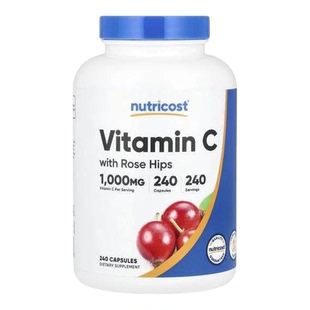 Nutricost含玫瑰果维生素C高含量双效帮助机体抵御力能量心脏帮助