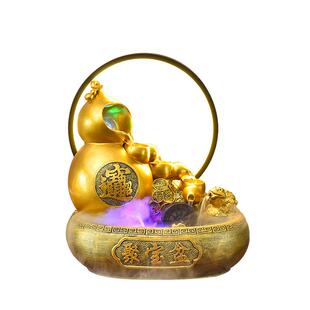 新款葫芦招财流水摆件喷泉造景循环水装饰客厅桌面聚宝盆乔迁礼物