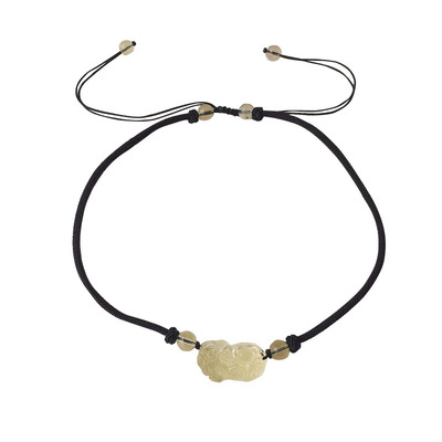 黄水晶貔貅项链小众招财吊坠