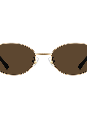 老钱风金属茶色近视墨镜女