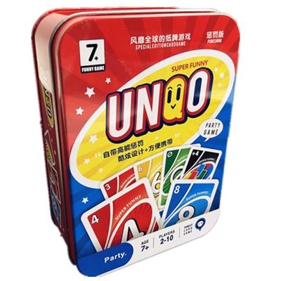铁盒优诺纸牌乌诺牌惩罚牌吾诺