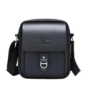 男士单肩包斜挎包小包迷你包包男款潮休闲商务二层牛皮包竖款男包